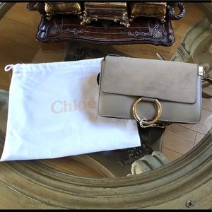 Chloé Faye Small Shoulder Bag - Motty Grey